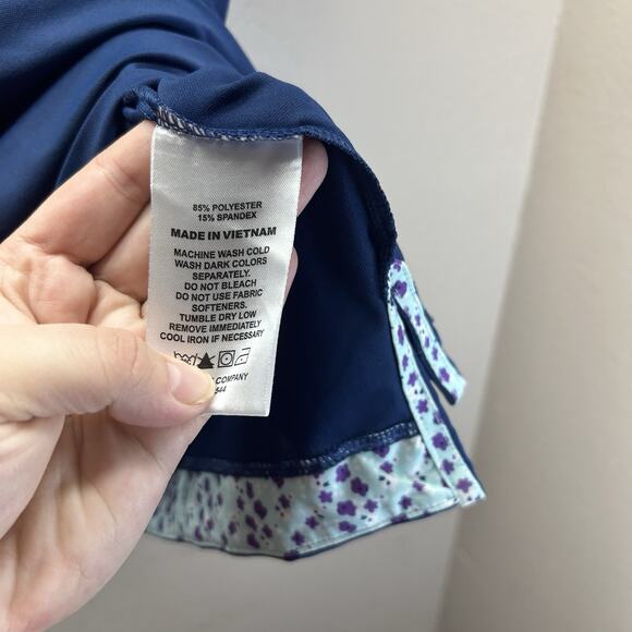 Footjoy Polo Shirt Mens Medium Blue FJ Golf Performance Stretch Tech Tennis - Picture 8 of 9